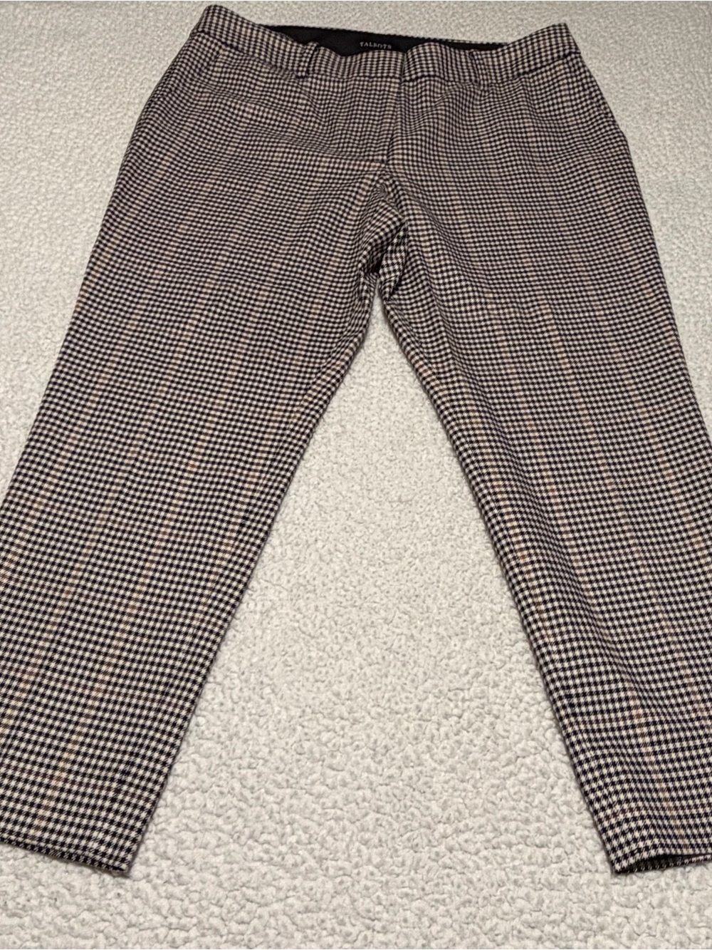 Talbots NWT Hampshire Ankle Houndstooth Plaid Pants (12P)
